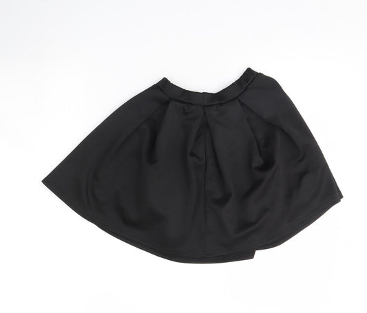 Boohoo Womens Black   Flare Skirt Size 8