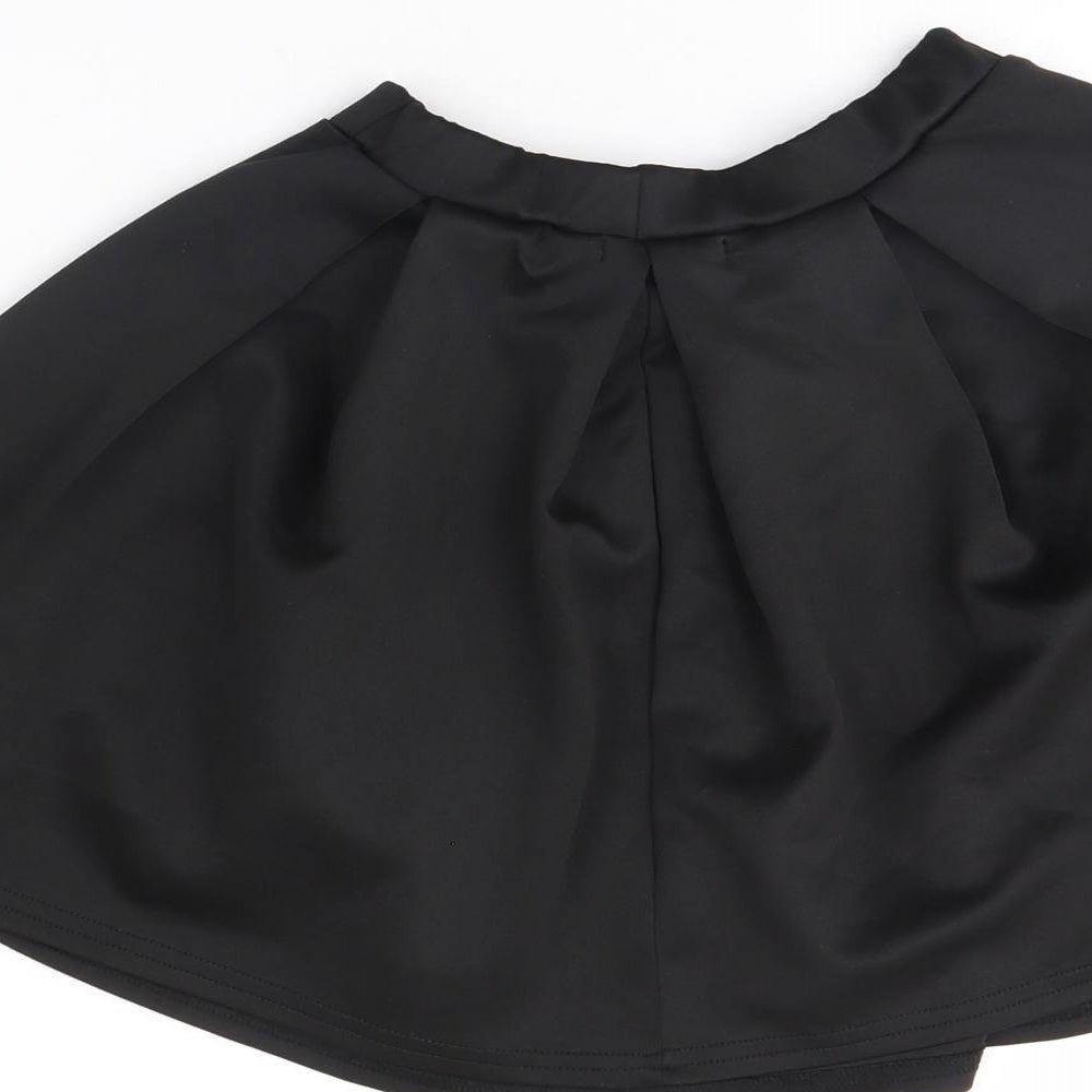Boohoo Womens Black   Flare Skirt Size 8
