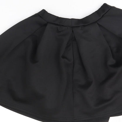 Boohoo Womens Black   Flare Skirt Size 8