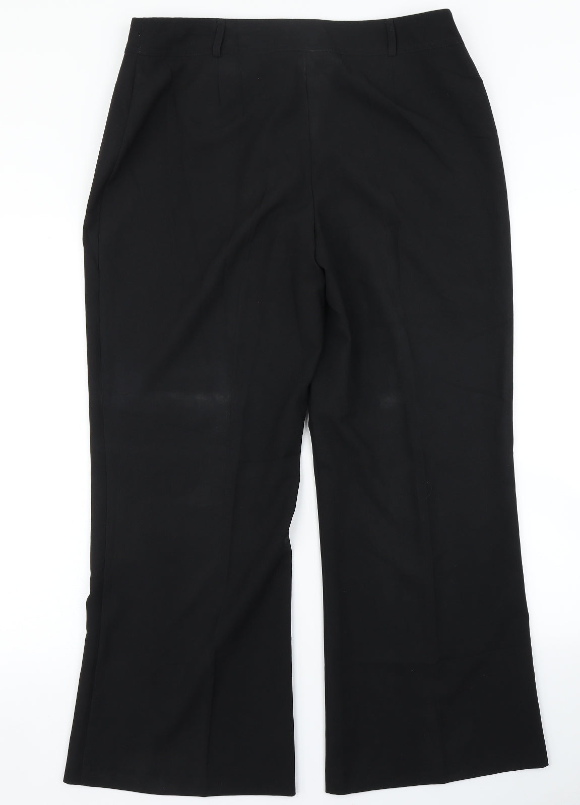 Womens UK Size 16 M&Co Regular Fit Dress Pants Black Trousers