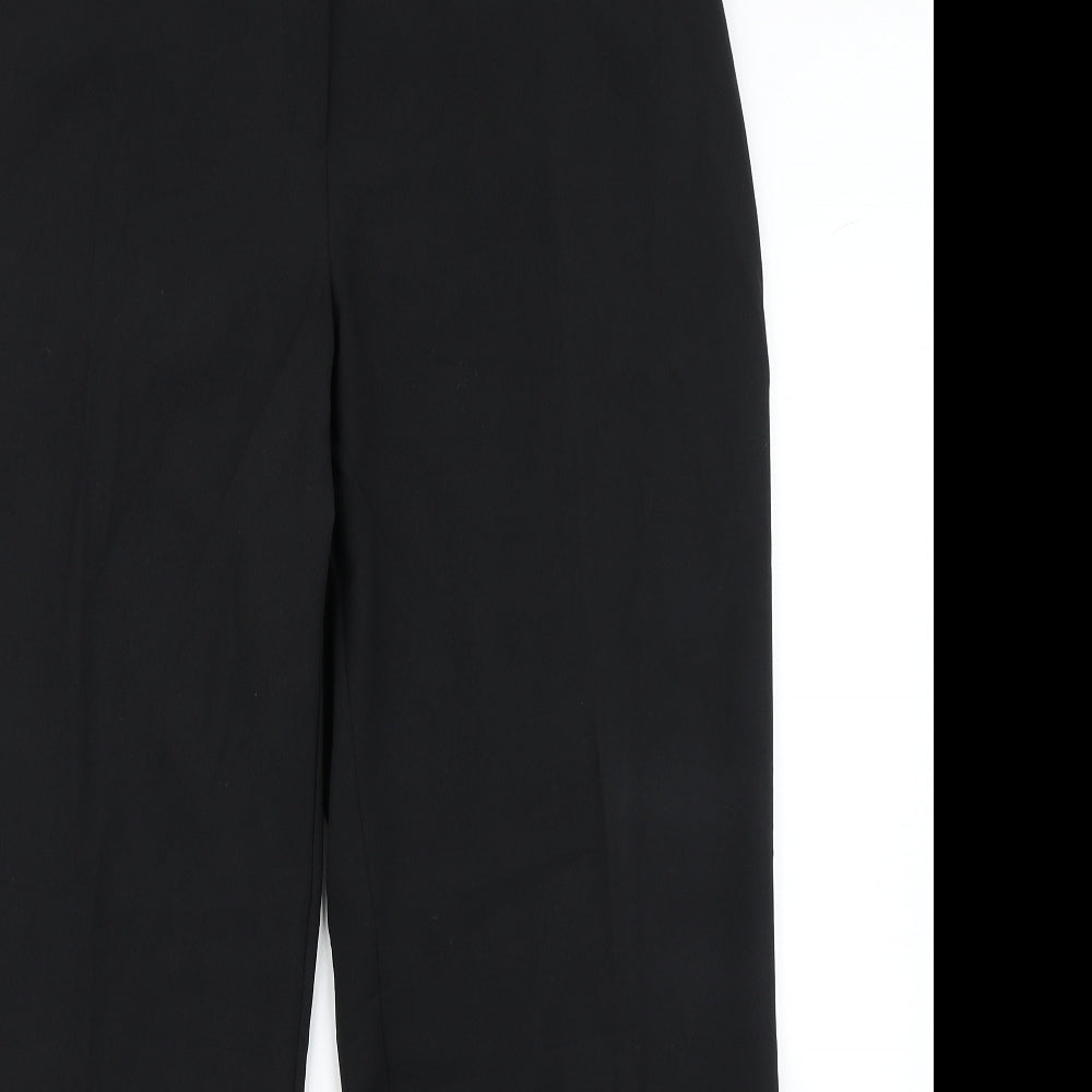 Womens UK Size 16 M&Co Regular Fit Dress Pants Black Trousers