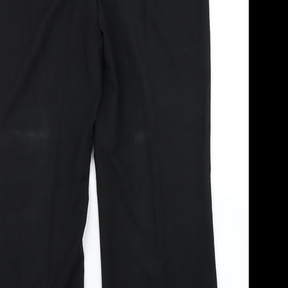 Womens UK Size 16 M&Co Regular Fit Dress Pants Black Trousers