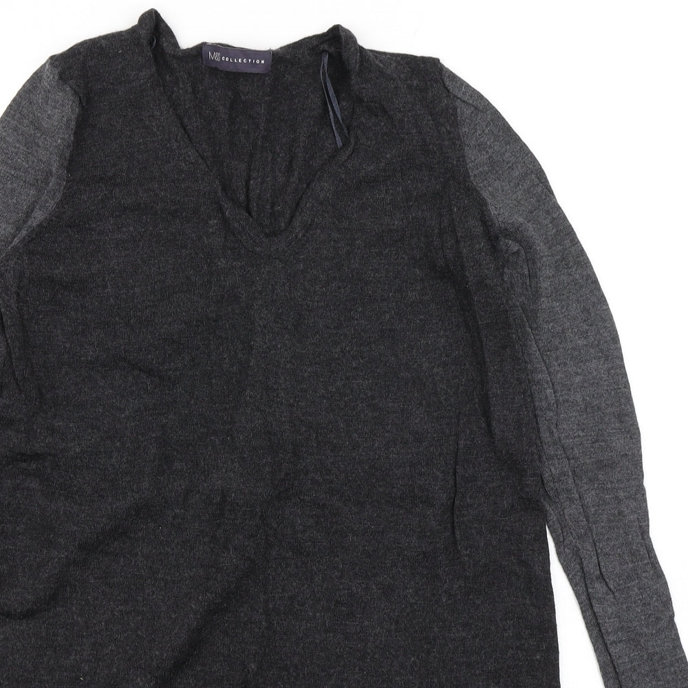 Womens UK Size 8 M&S Grey Pullover Jumper