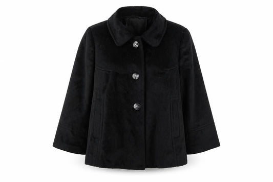 Womens UK Size 16 editions Black Overcoat