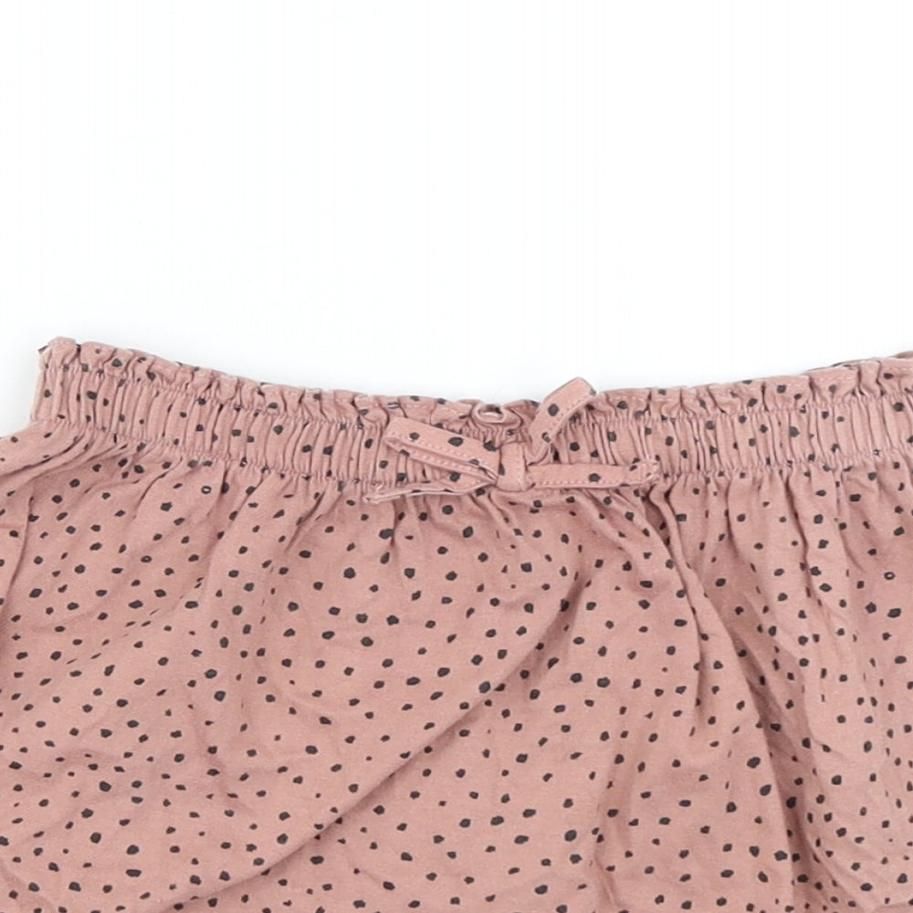 H&M Girls Pink Polka Dot  Skater Skirt Size 2-3 Years