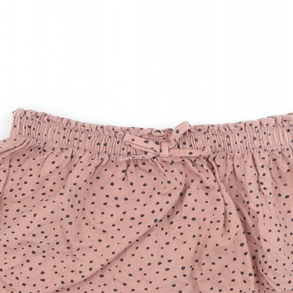 H&M Girls Pink Polka Dot  Skater Skirt Size 2-3 Years