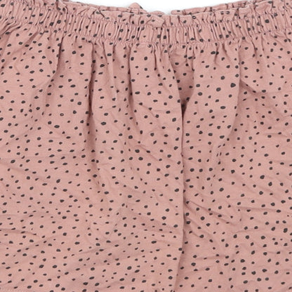 H&M Girls Pink Polka Dot  Skater Skirt Size 2-3 Years