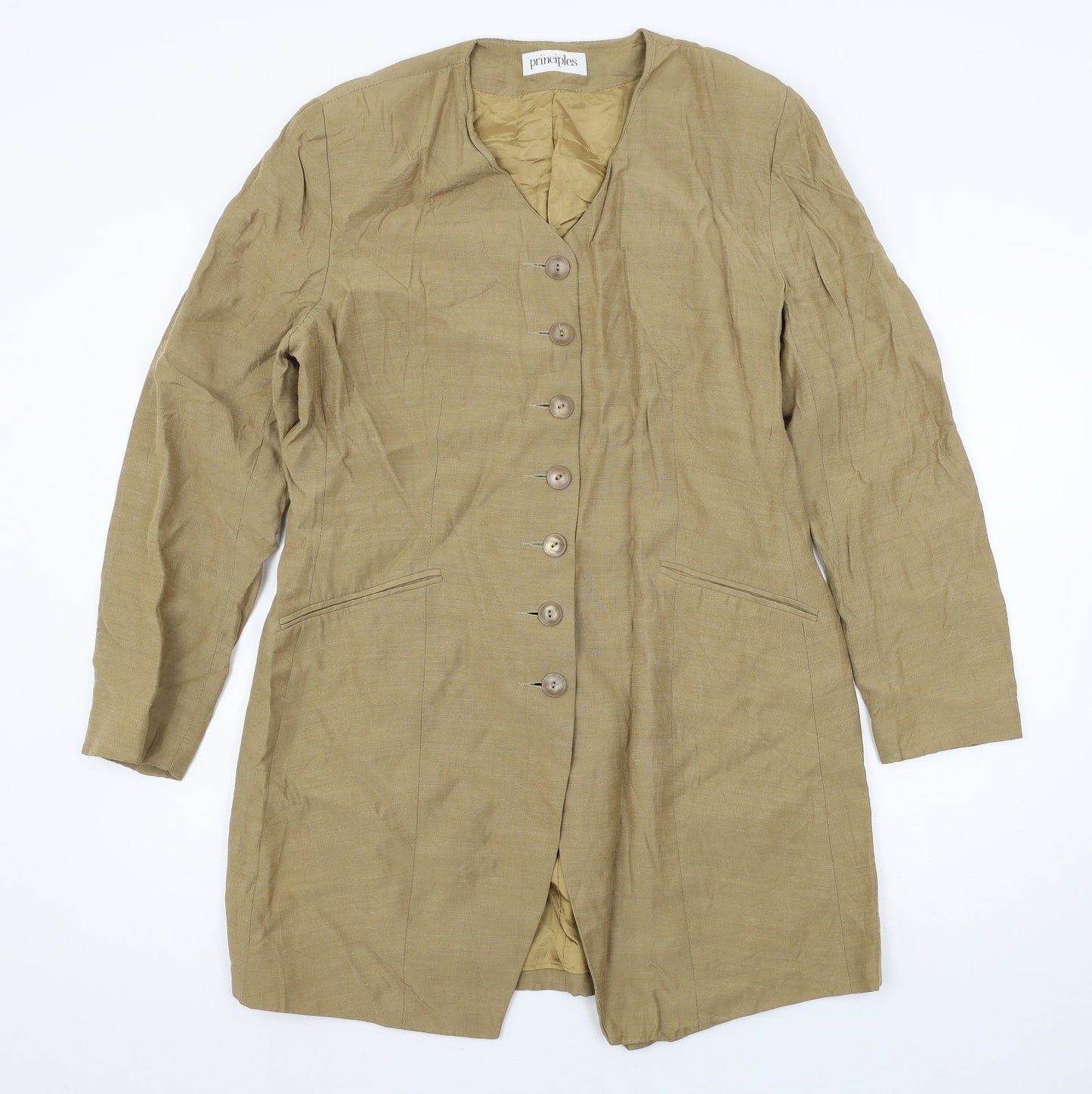 Principles Womens Brown   Biker Coat Size 14