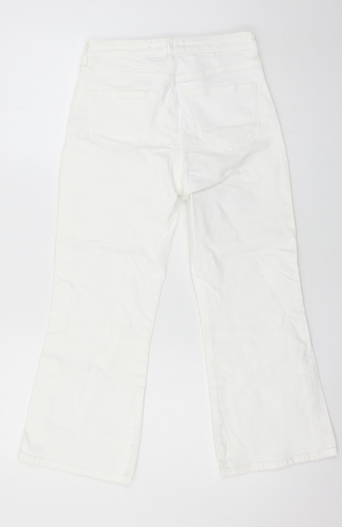 New Look Womens White  Denim Straight Jeans Size 8 L22 in