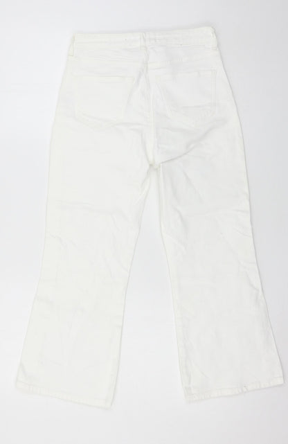 New Look Womens White  Denim Straight Jeans Size 8 L22 in