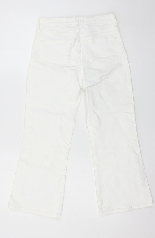 New Look Womens White  Denim Straight Jeans Size 8 L22 in