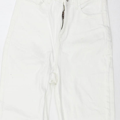 New Look Womens White  Denim Straight Jeans Size 8 L22 in