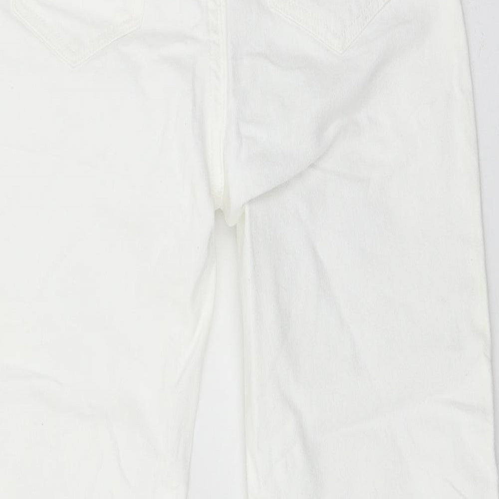 New Look Womens White  Denim Straight Jeans Size 8 L22 in