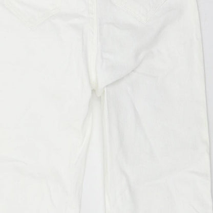 New Look Womens White  Denim Straight Jeans Size 8 L22 in