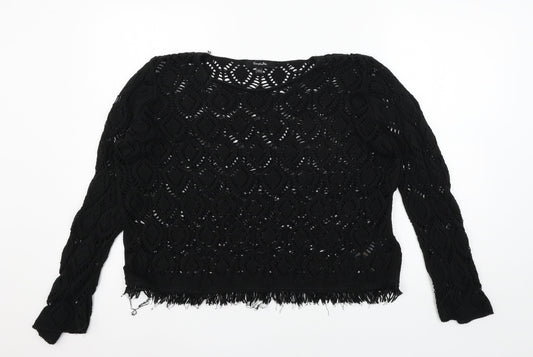 Womens UK Size 16 Simply Be Black Pullover Jumper