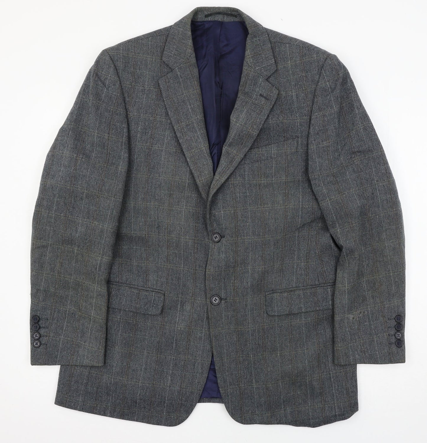 Mens UK Size L Greenwoods Regular Blue Suit Jacket