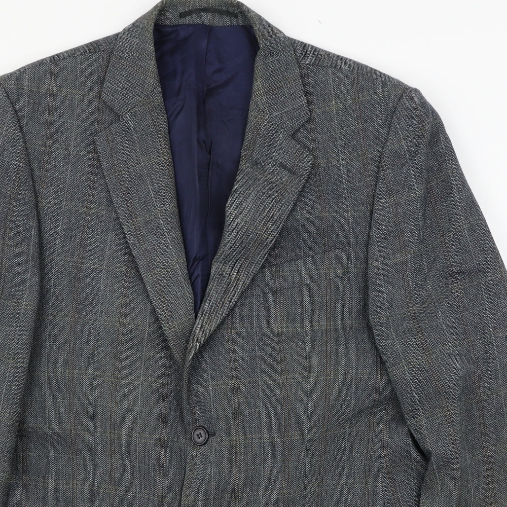Mens UK Size L Greenwoods Regular Blue Suit Jacket