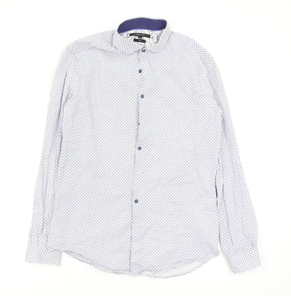 Mens UK Size L Politix Multicoloured  Button-Up Long Sleeve Casual Shirt