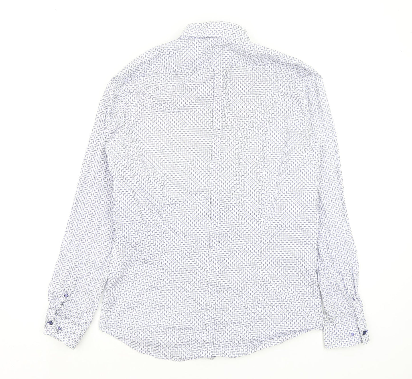 Mens UK Size L Politix Multicoloured  Button-Up Long Sleeve Casual Shirt