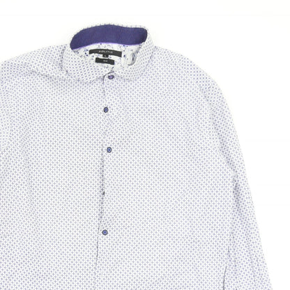 Mens UK Size L Politix Multicoloured  Button-Up Long Sleeve Casual Shirt