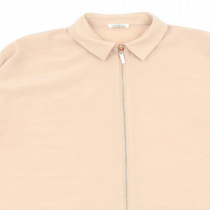 Womens UK Size 10 River Island Pink Full Zip Jumper