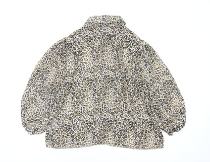 Primark Womens Multicoloured Animal Print  Basic Button-Up Size 16