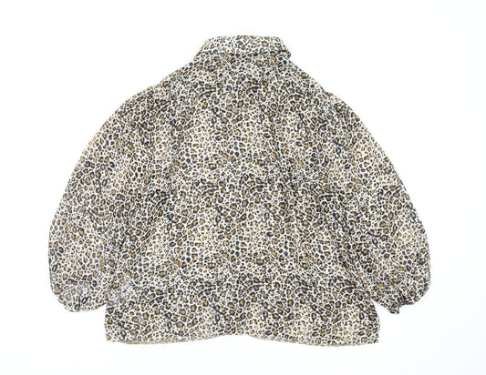 Primark Womens Multicoloured Animal Print  Basic Button-Up Size 16