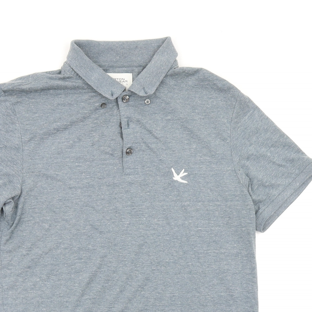 burton menswear Mens Grey    Polo Size S