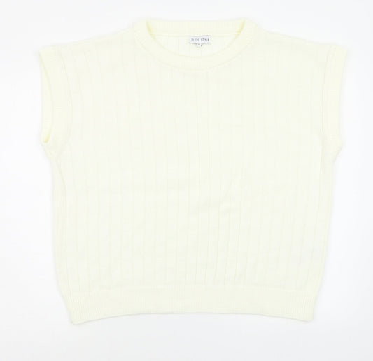 Womens UK Size 14 In the Style White Pullover Jumper