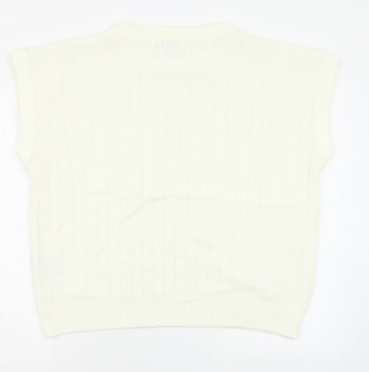 Womens UK Size 14 In the Style White Pullover Jumper