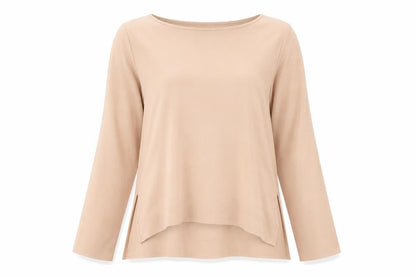 Womens UK Size 4 Zara Beige Basic Blouse