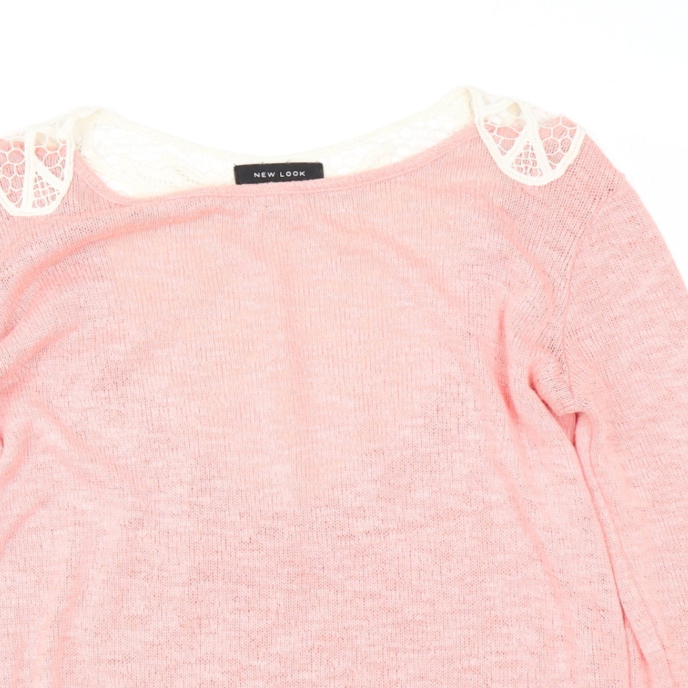 Womens UK Size 6 New Look Pink Pullover Jumper