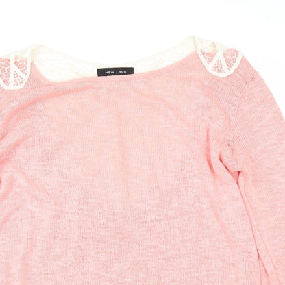 Womens UK Size 6 New Look Pink Pullover Jumper