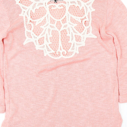 Womens UK Size 6 New Look Pink Pullover Jumper