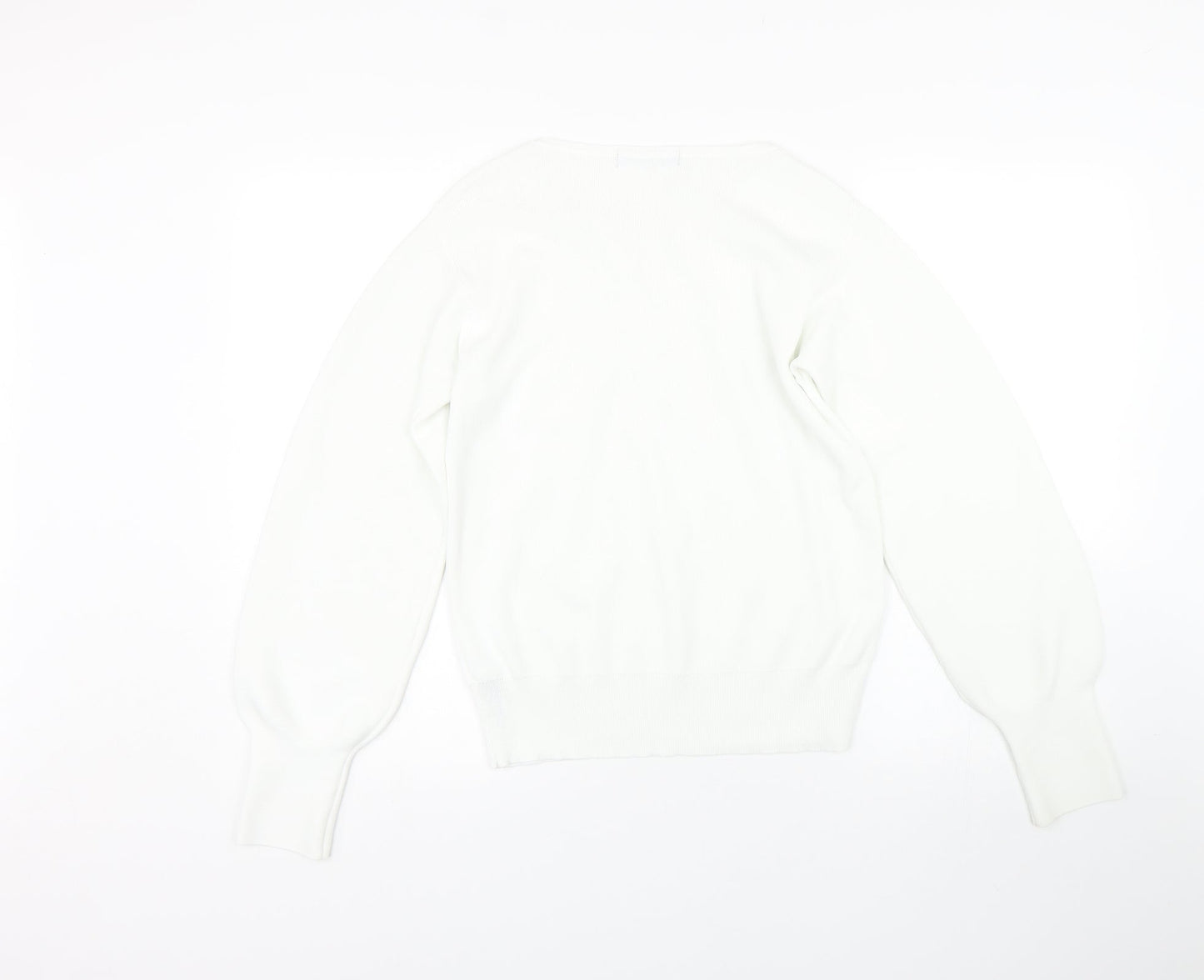 Womens UK Size 12 M&S White Pullover Jumper