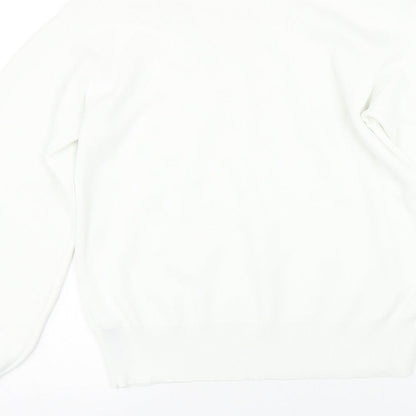 Womens UK Size 12 M&S White Pullover Jumper