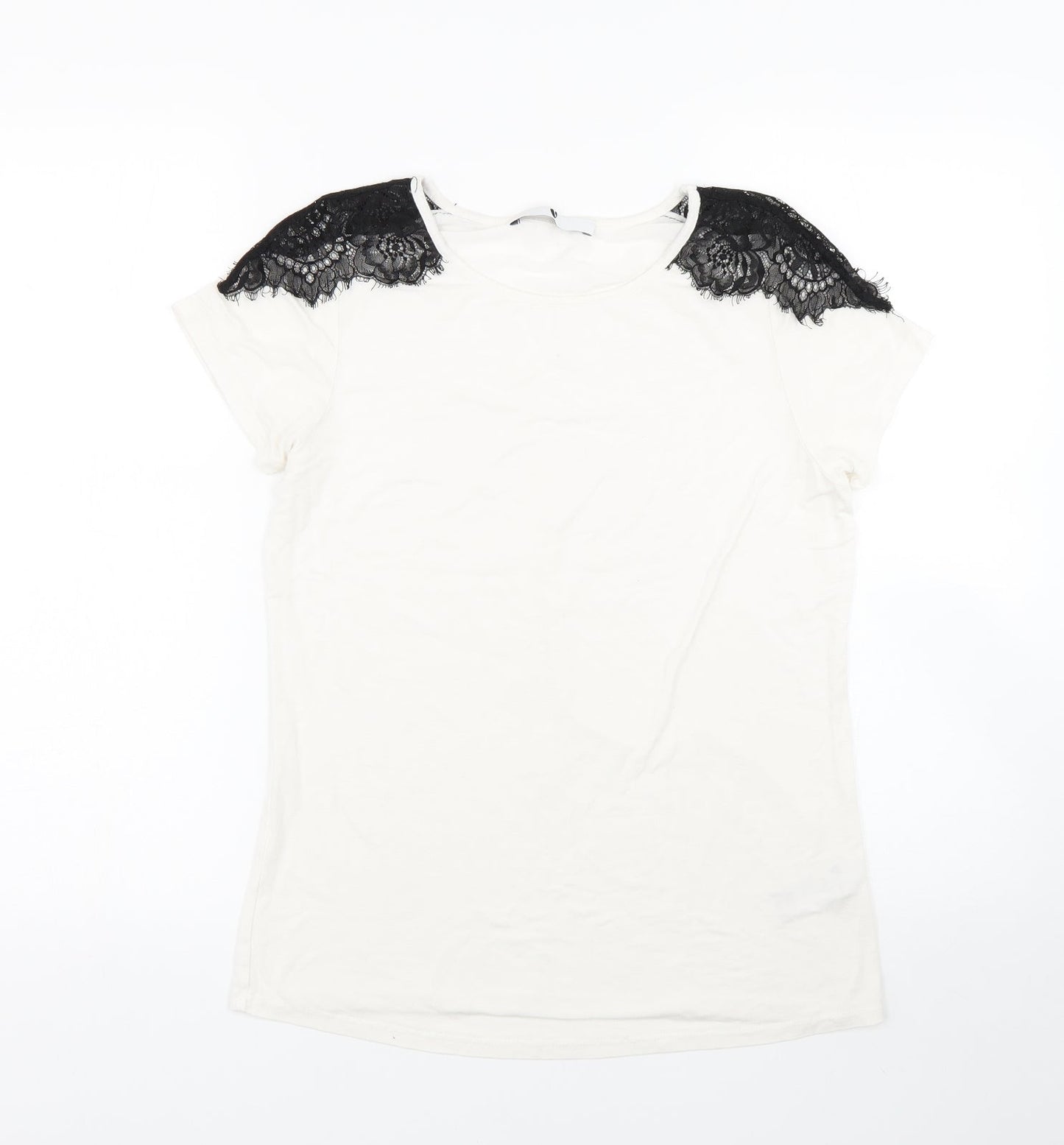 Womens UK Size 12 Very White Basic T-Shirt