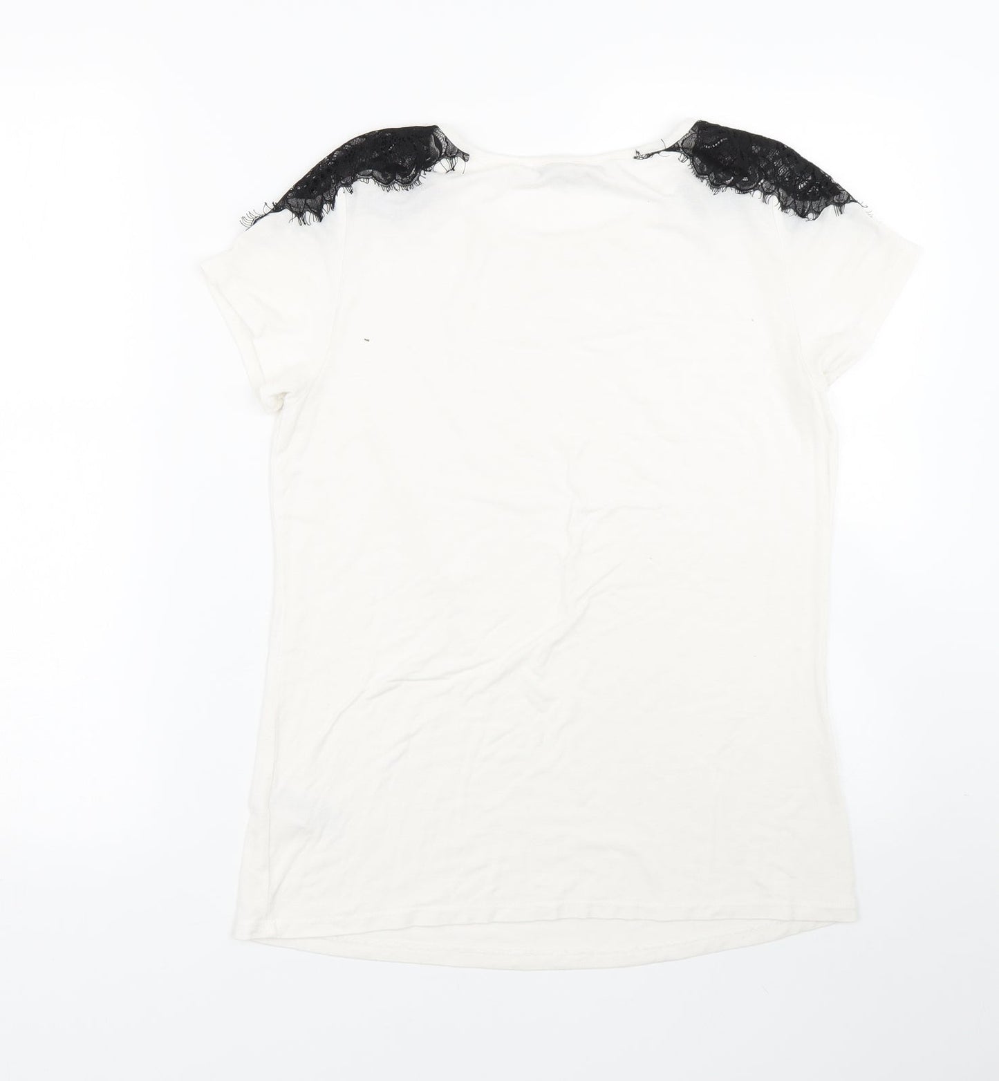 Womens UK Size 12 Very White Basic T-Shirt