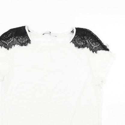 Womens UK Size 12 Very White Basic T-Shirt