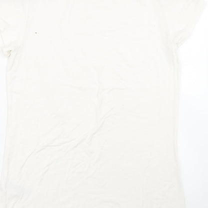 Womens UK Size 12 Very White Basic T-Shirt