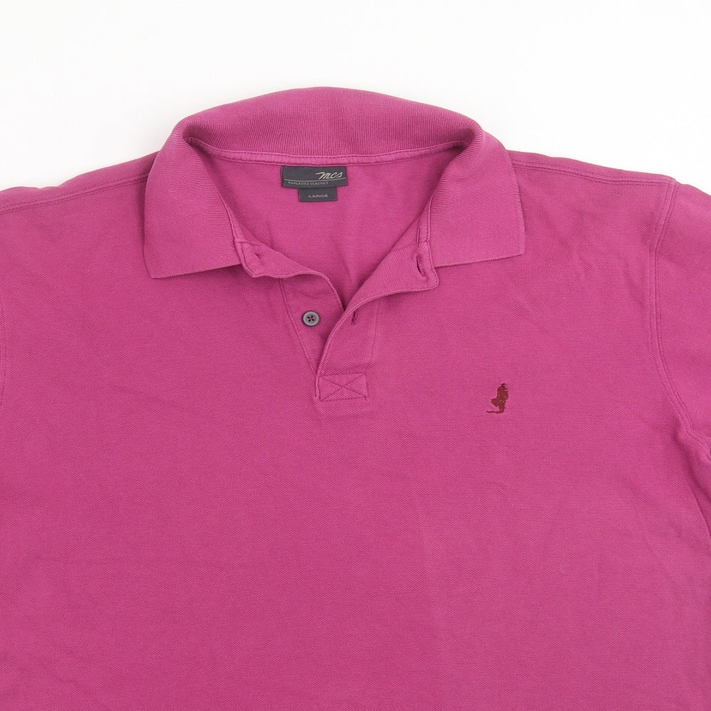 MCS Mens Purple    Polo Size L