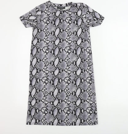 Primark  Womens Grey Animal Print  Bodycon  Size 6