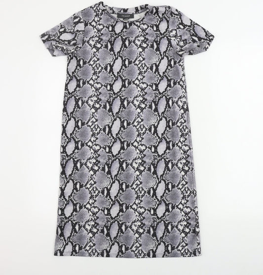 Primark  Womens Grey Animal Print  Bodycon  Size 6