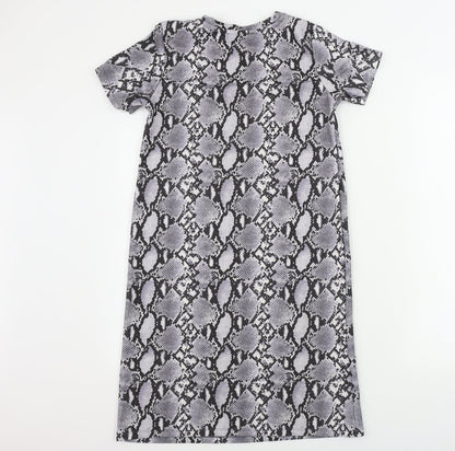 Primark  Womens Grey Animal Print  Bodycon  Size 6