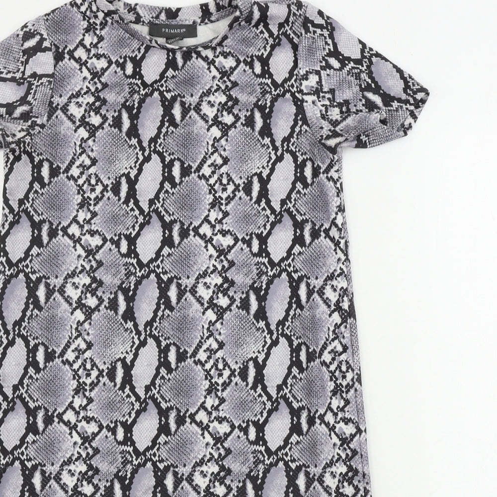 Primark  Womens Grey Animal Print  Bodycon  Size 6