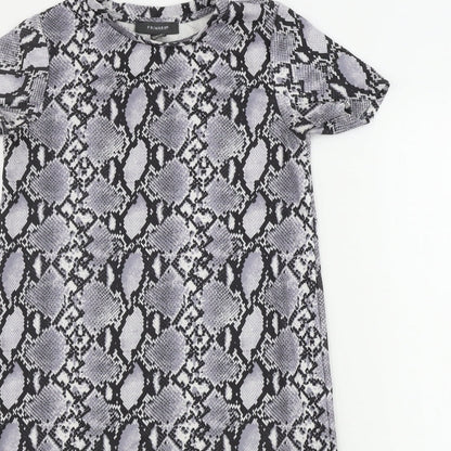 Primark  Womens Grey Animal Print  Bodycon  Size 6