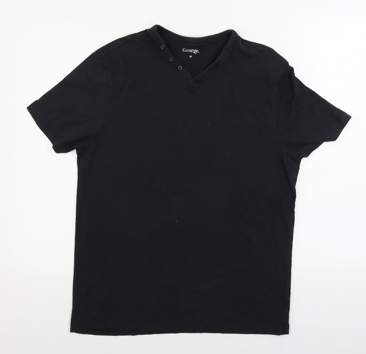 George  Mens Black    T-Shirt Size M