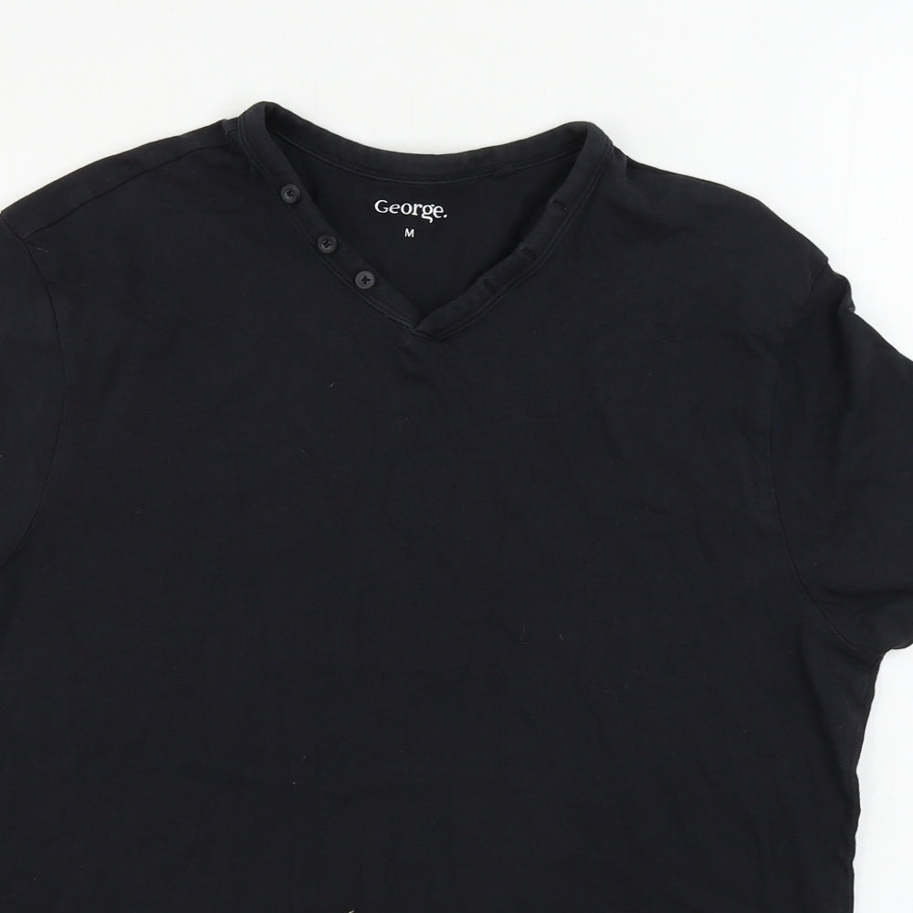 George  Mens Black    T-Shirt Size M