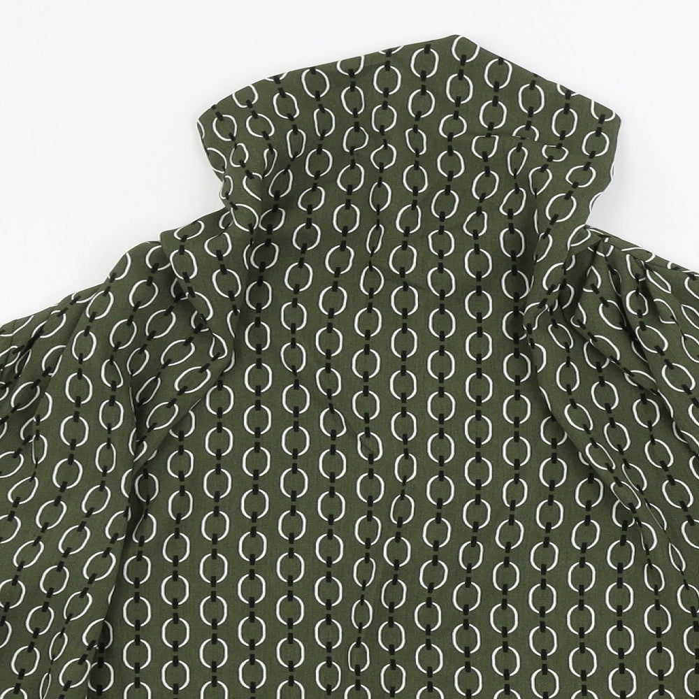 Primark  Womens Green Geometric  Basic Blouse Size 10