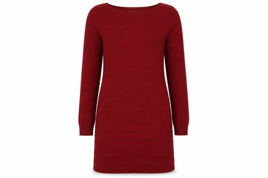 Front view of Tu women’s red a-line, size UK 10